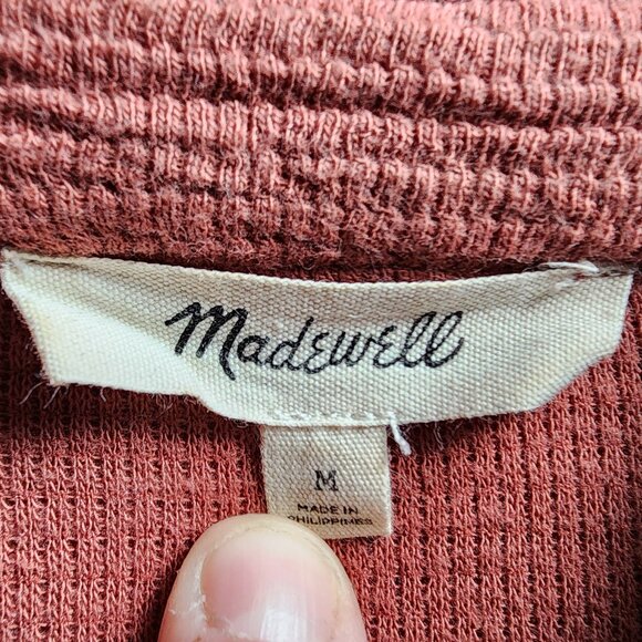 Madewell Women's Button Down Shirt in Rust Red - Picture 8 of 16